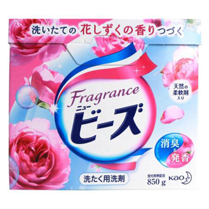日本花王(KAO) 洗衣粉超洁清新含柔顺剂玫瑰果香 850g